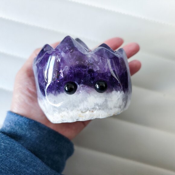 Large Amethyst Hedgehog Pet Rock